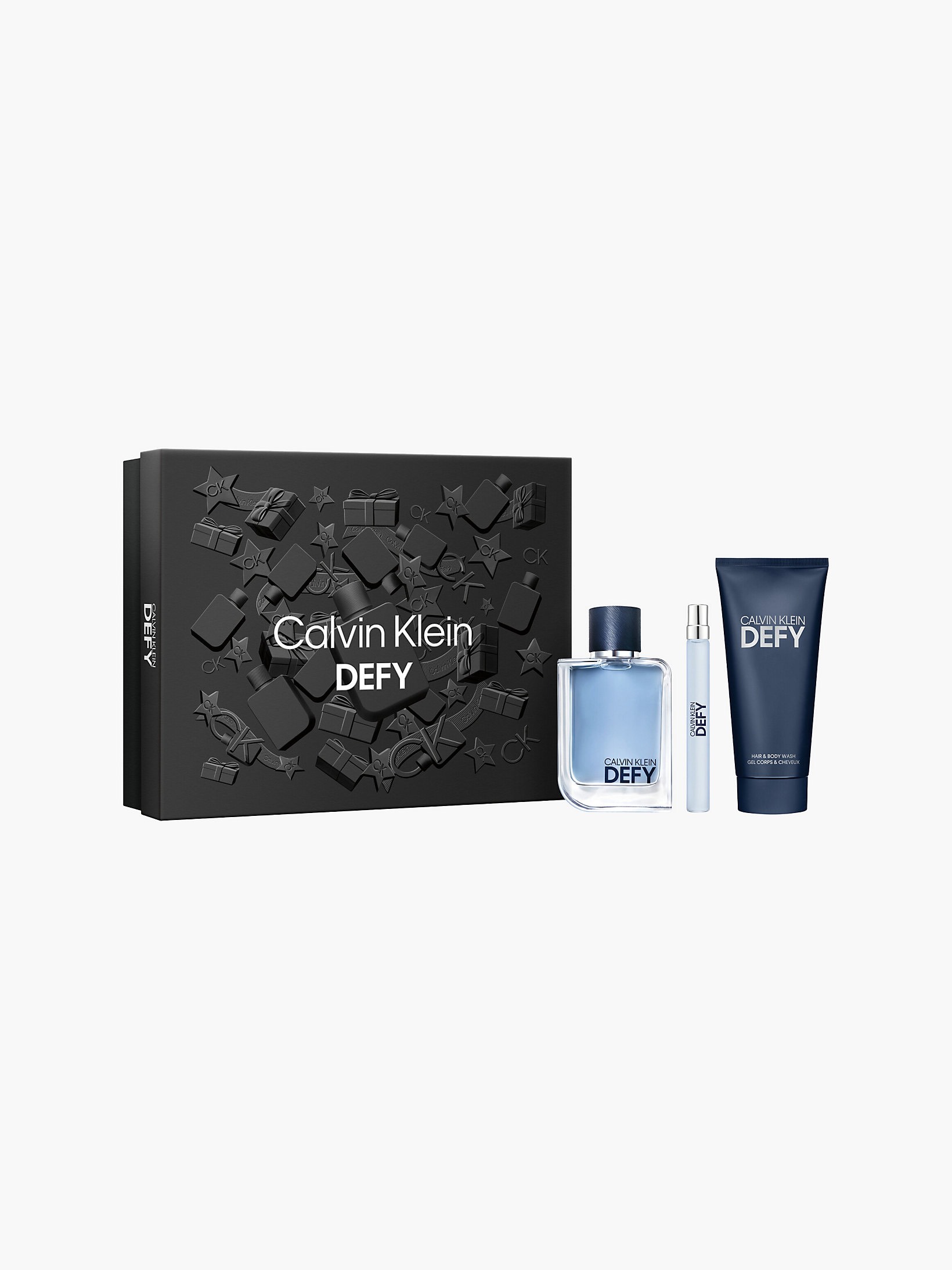 Gift Set Calvin Klein Defy 3pcs ( EDT 100ml & EDT 10ml & Body Wash 100ml )  - Miss Luxury